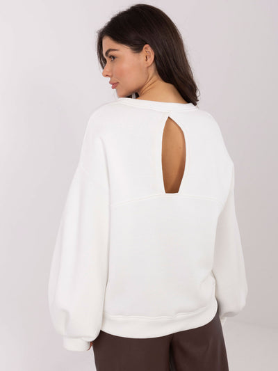 RUE PARIS Ecru bluza oversize bez kaptura