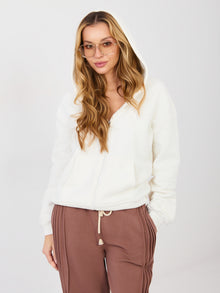 NATURAL SIDE Ecru rozpinana bluza oversize