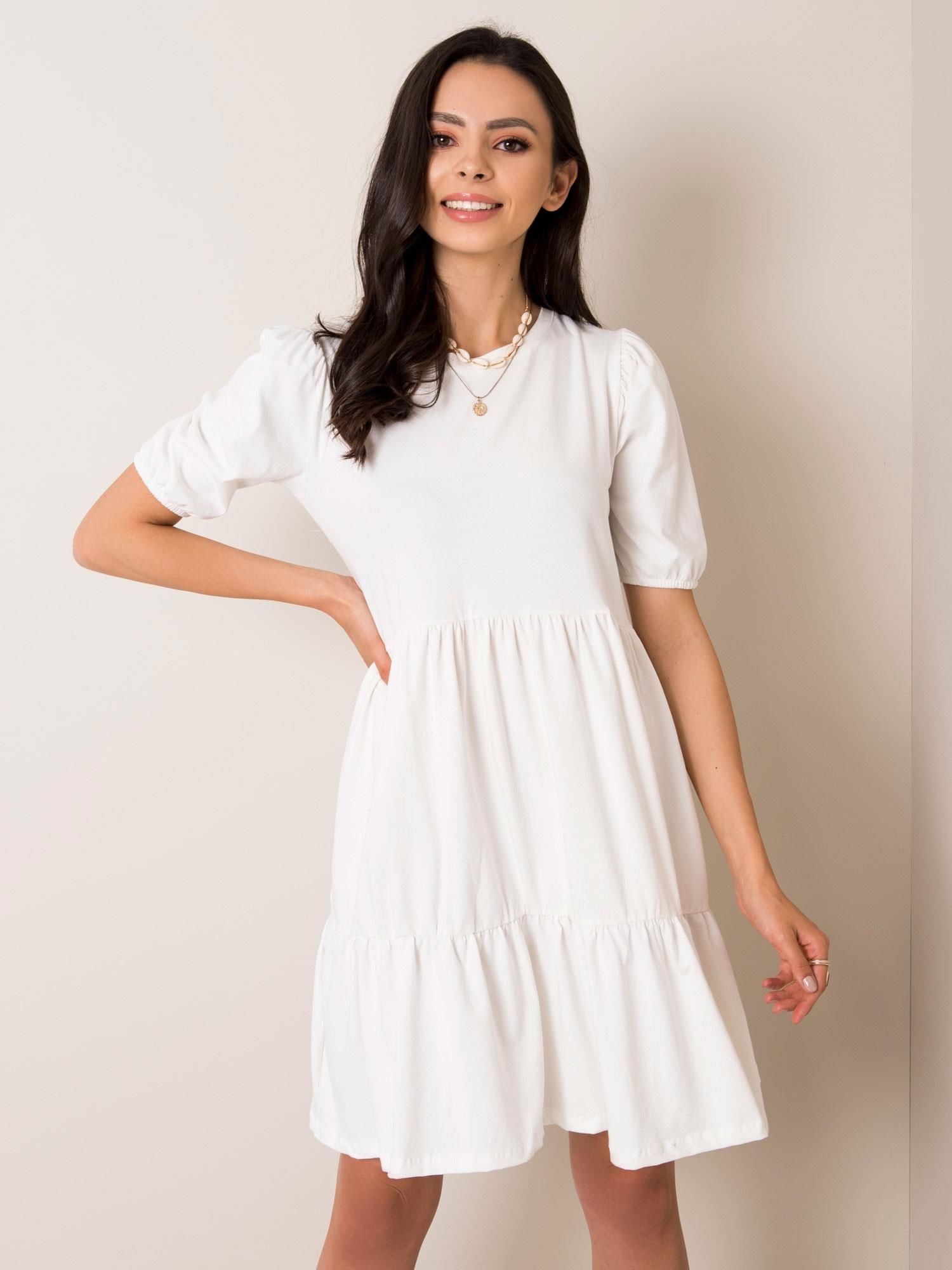 RUE PARIS Ecru sukienka oversize