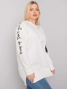 Ecru damska tunika plus size