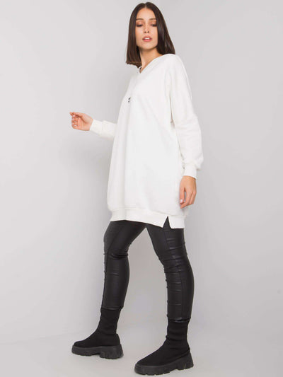Ecru tunika plus size z bawełny
