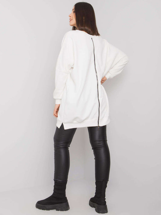 Ecru tunika plus size z bawełny