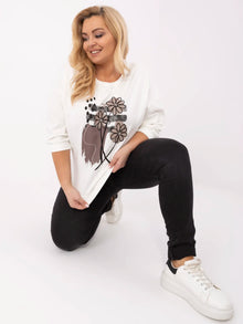 Ercu damska bluzka plus size z nadrukiem