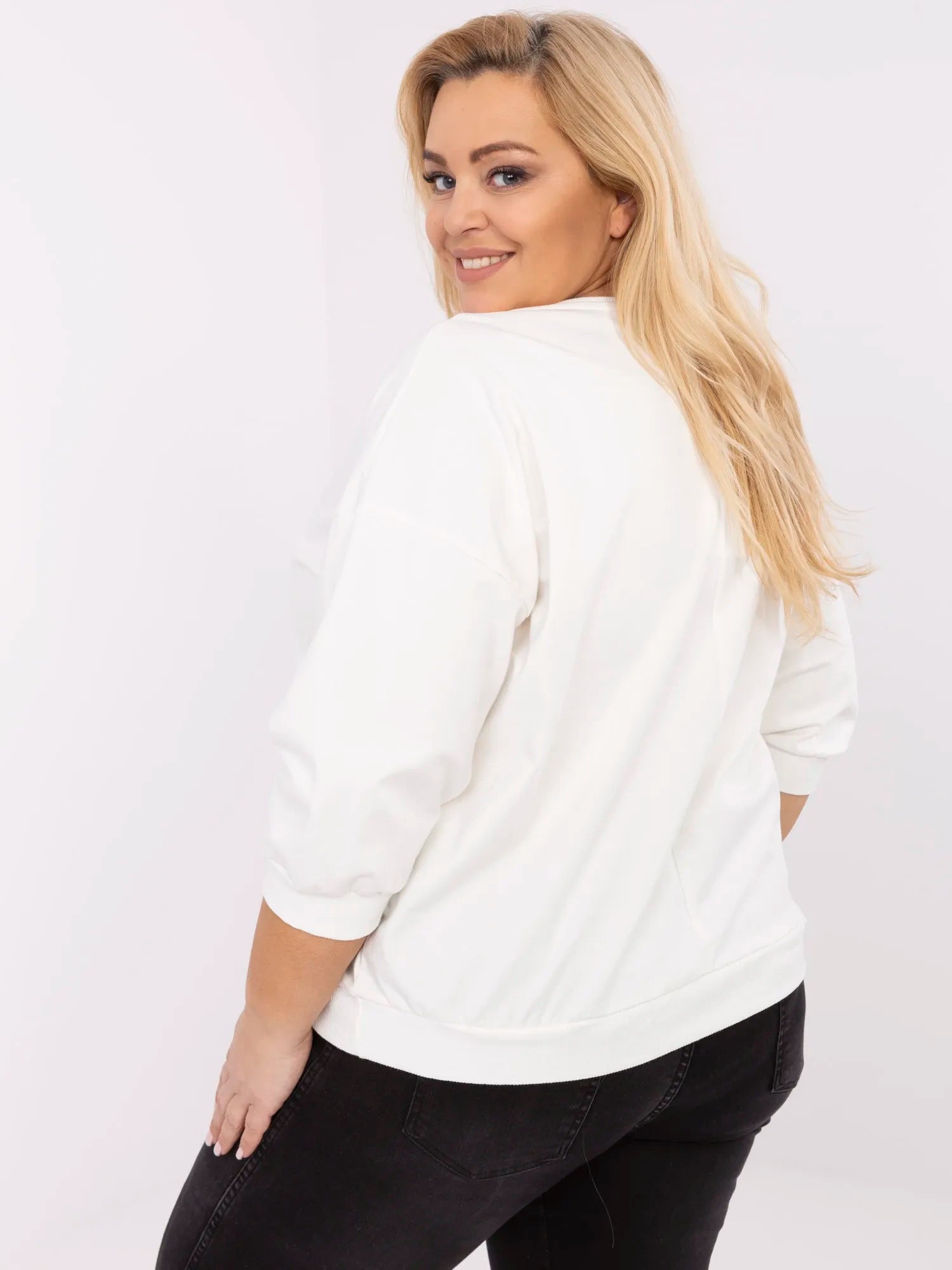 Ercu damska bluzka plus size z nadrukiem