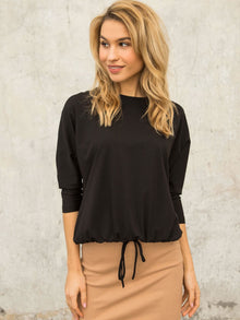 Czarna bluzka damska oversize FOR FITNESS