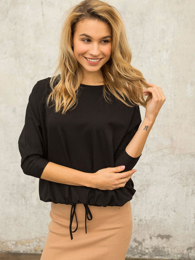 Czarna bluzka damska oversize FOR FITNESS