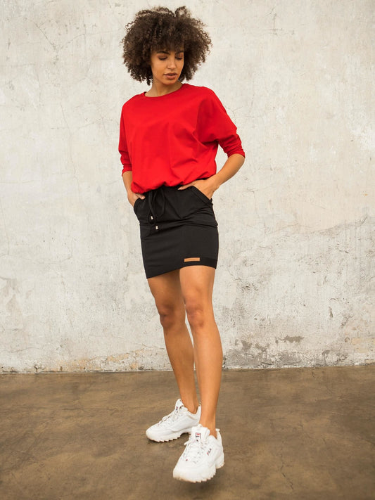 Czerwona bluzka oversize FOR FITNESS