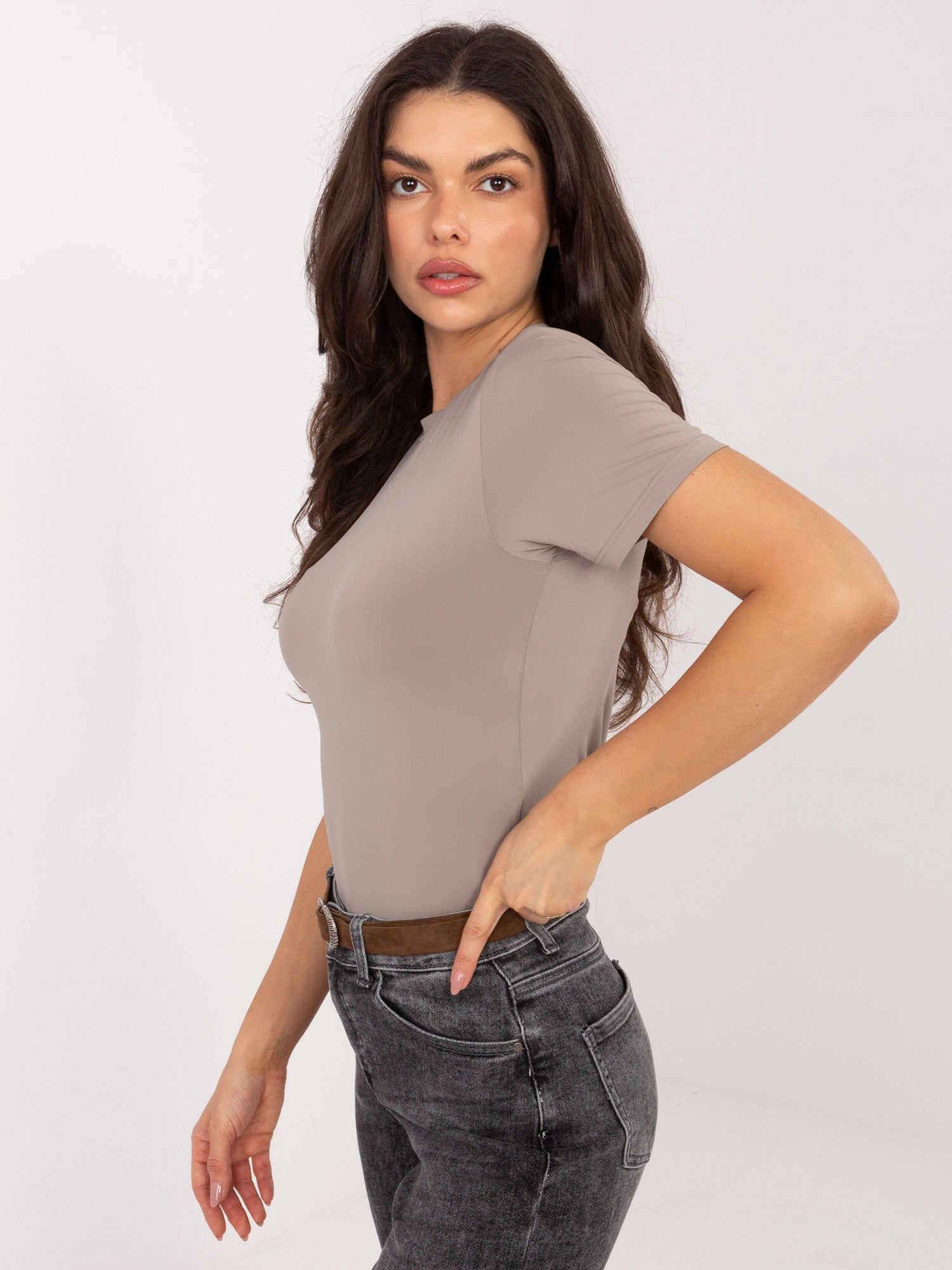 SUBLEVEL Fango dopasowana bluzka basic