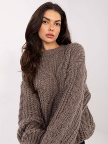 Fango sweter oversize z okrągłym dekoltem