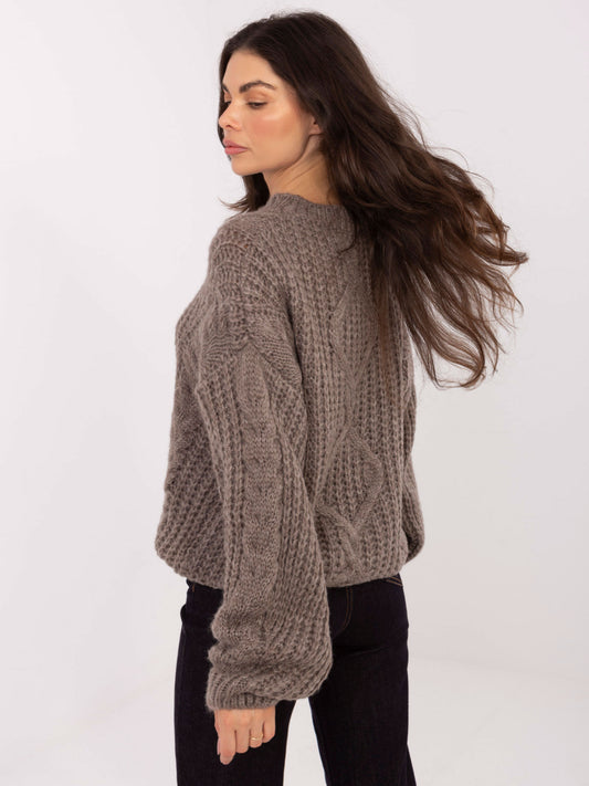 Fango sweter oversize z okrągłym dekoltem