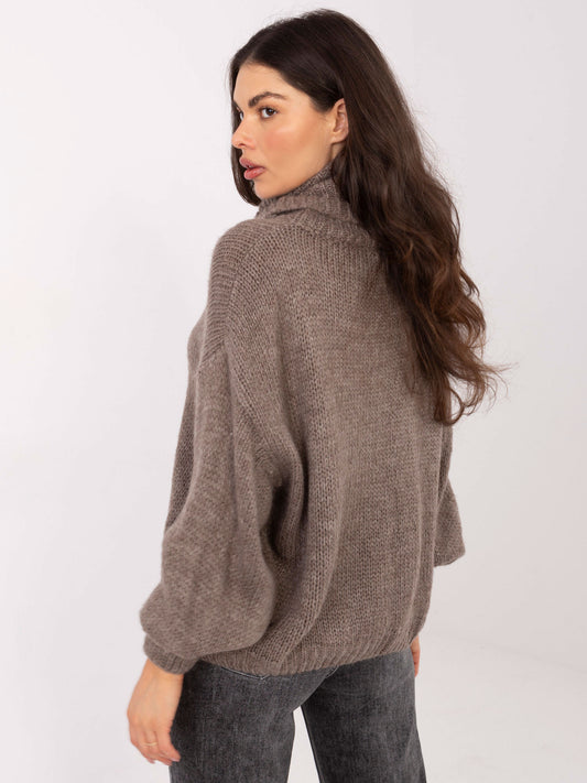 Fango damski sweter oversize z golfem