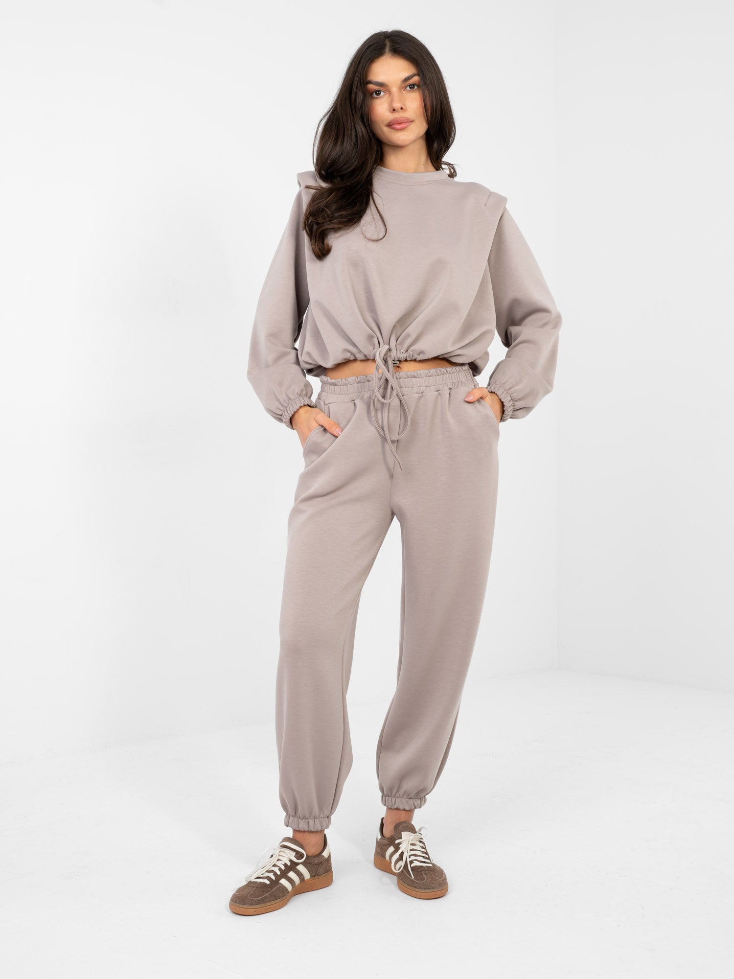 RUE PARIS Fango dresowy komplet ze spodniami typu jogger
