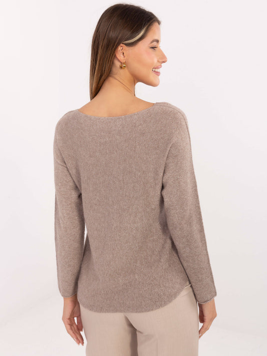 RUE PARIS Fango brokatowy sweter elegancki