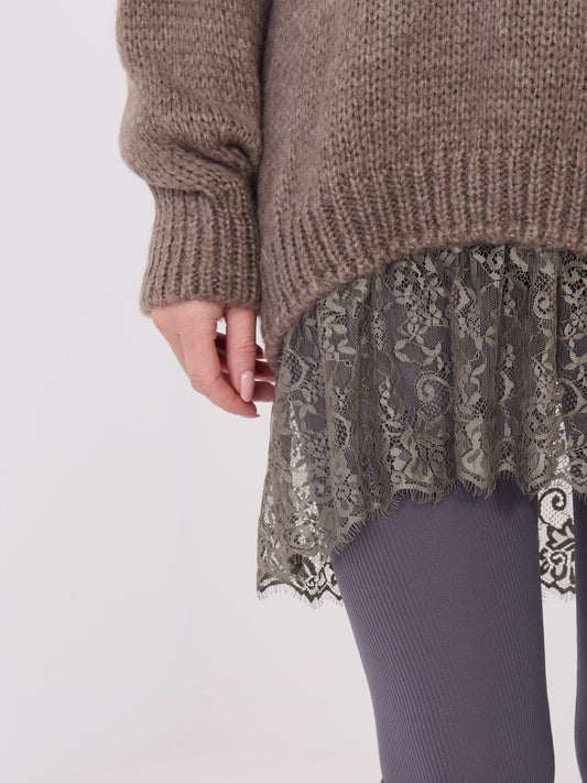 Fango elegancki sweter z domieszką moheru