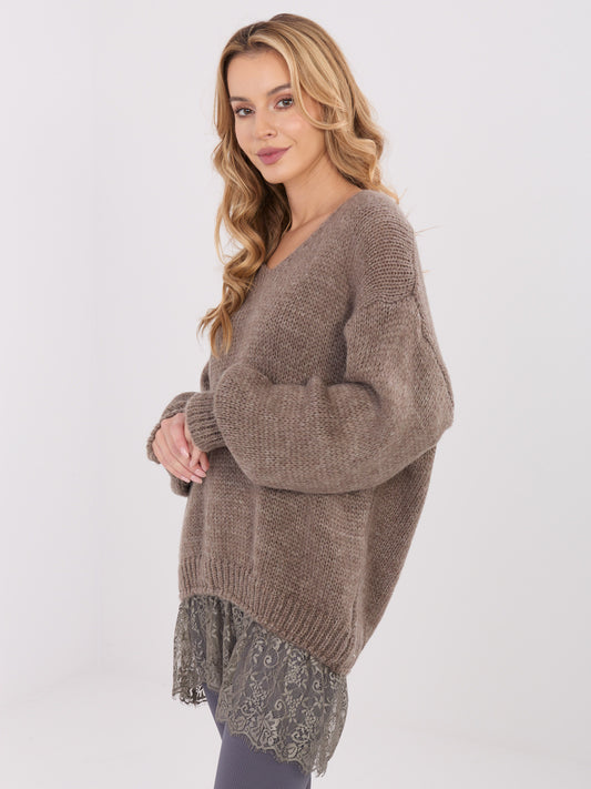 Fango elegancki sweter z domieszką moheru