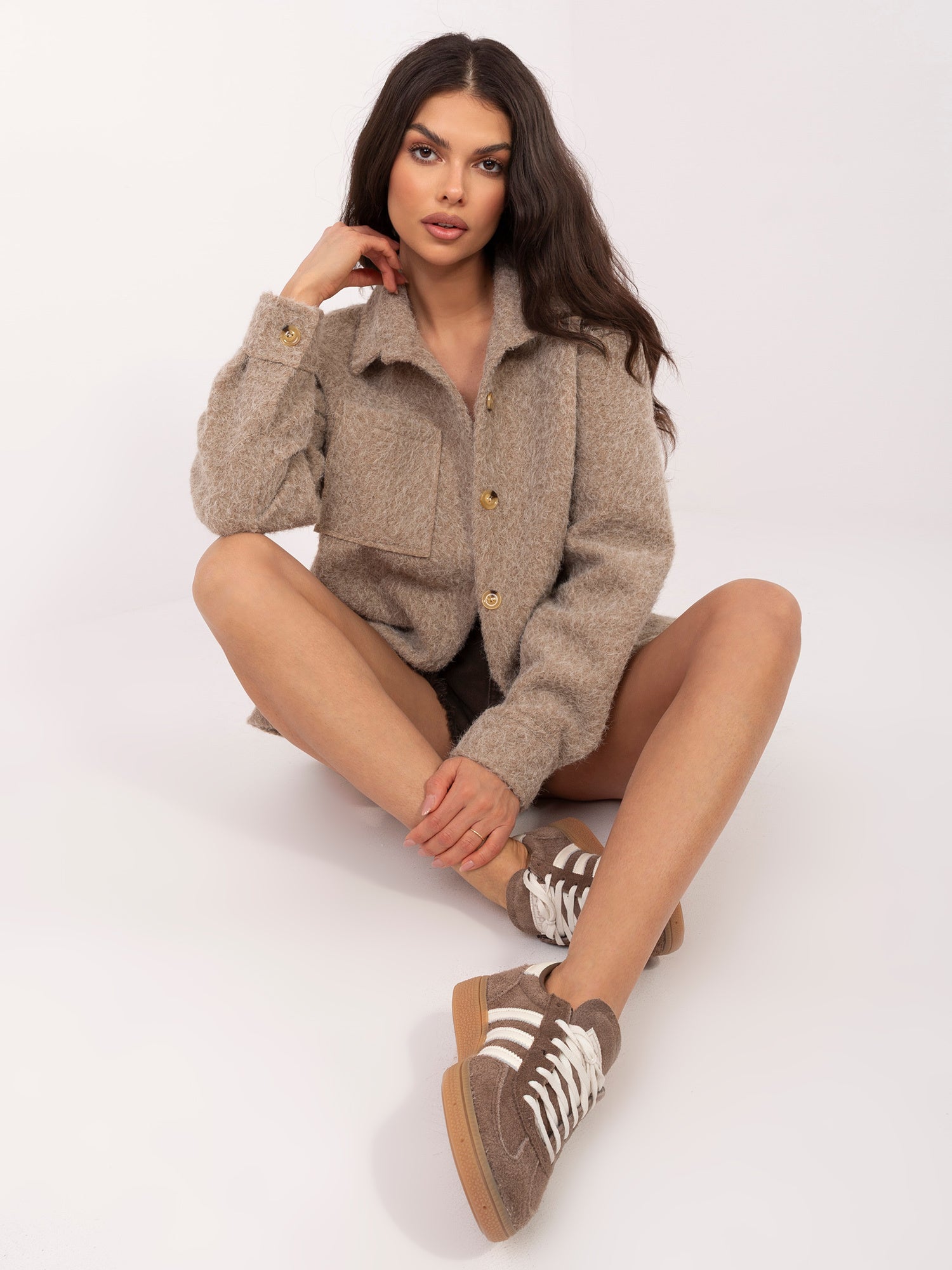 RUE PARIS Fango koszulowa kurtka oversize