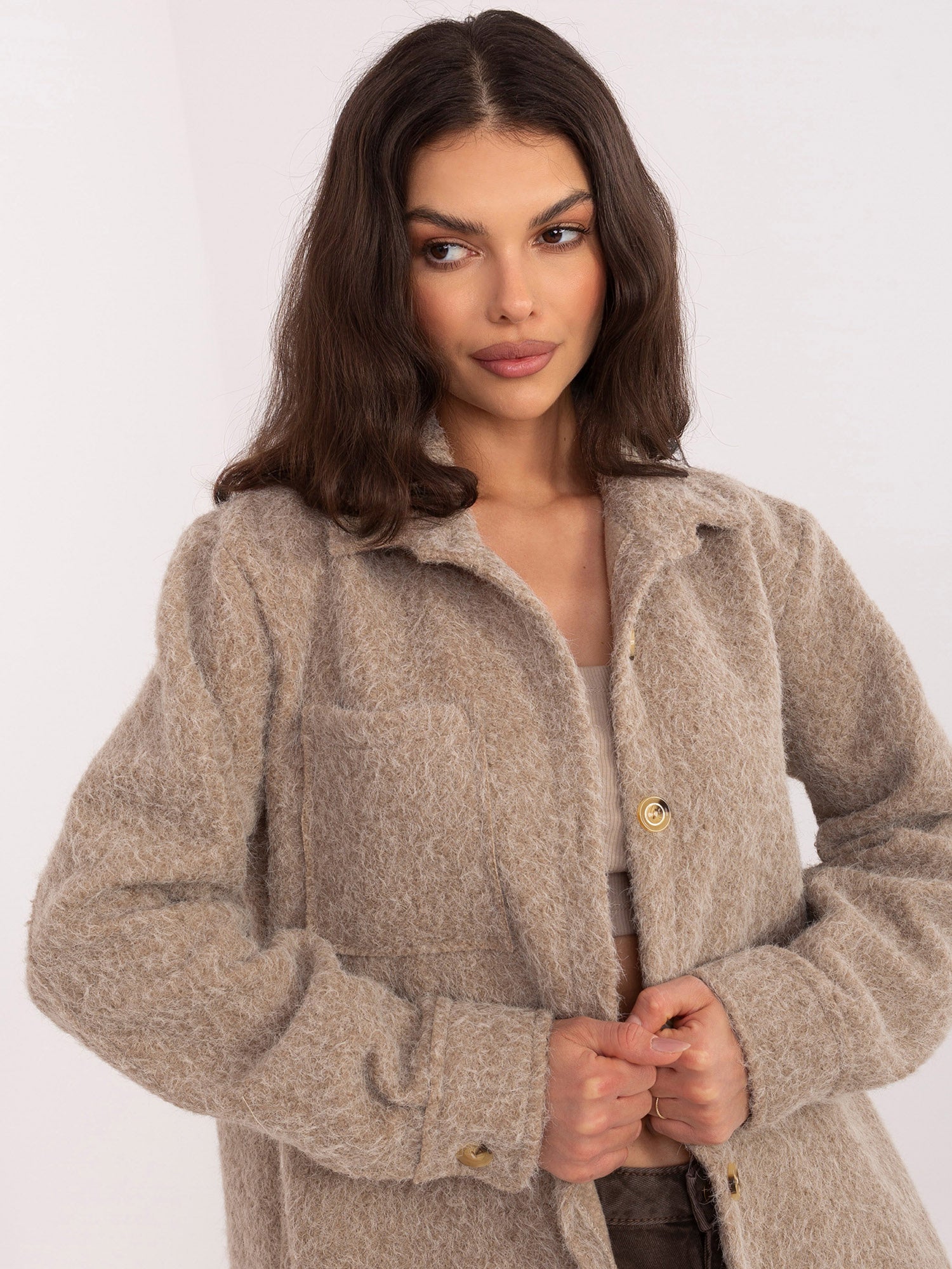 RUE PARIS Fango koszulowa kurtka oversize