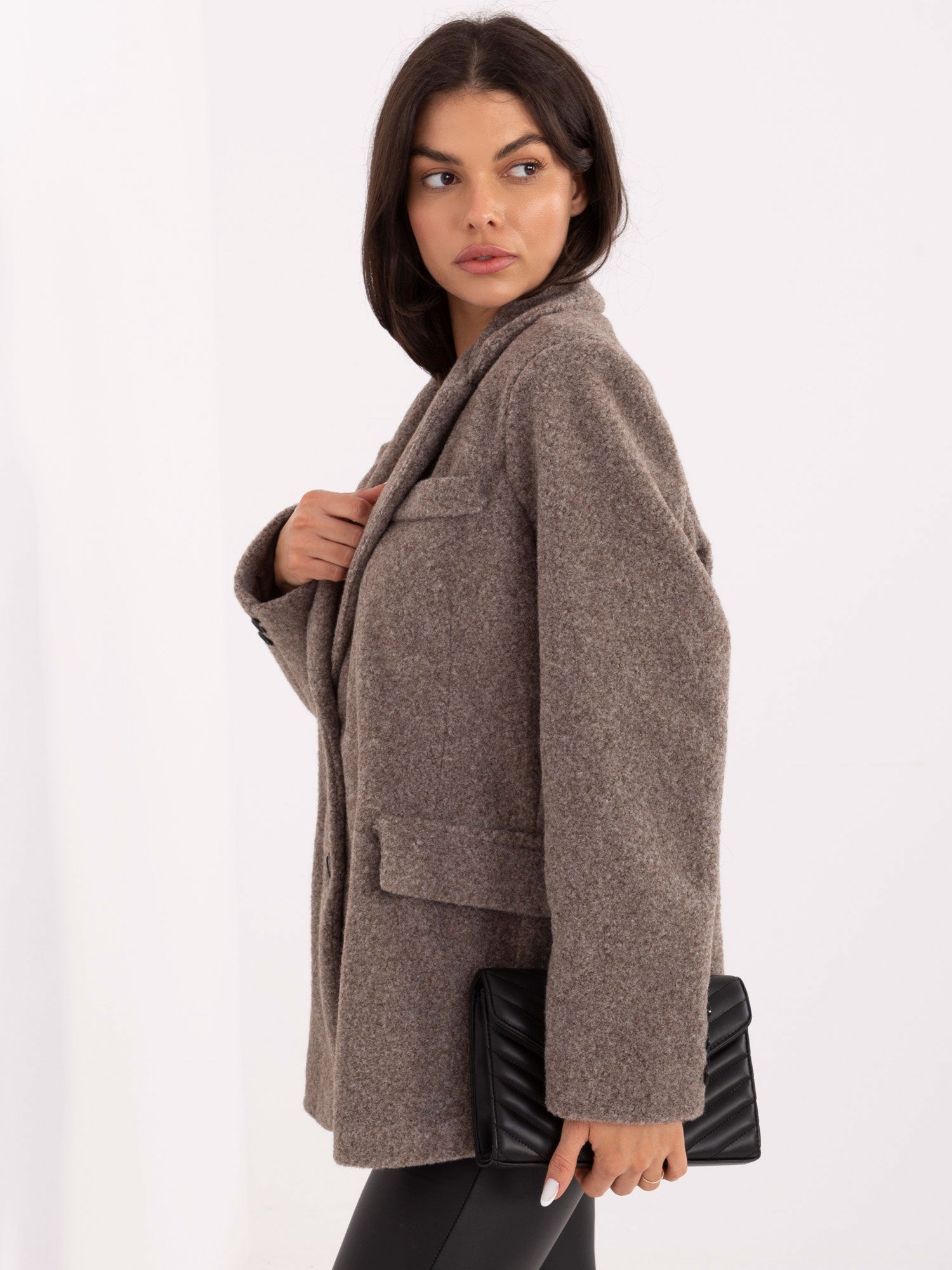 RUE PARIS Fango płaszcz o kroju oversize