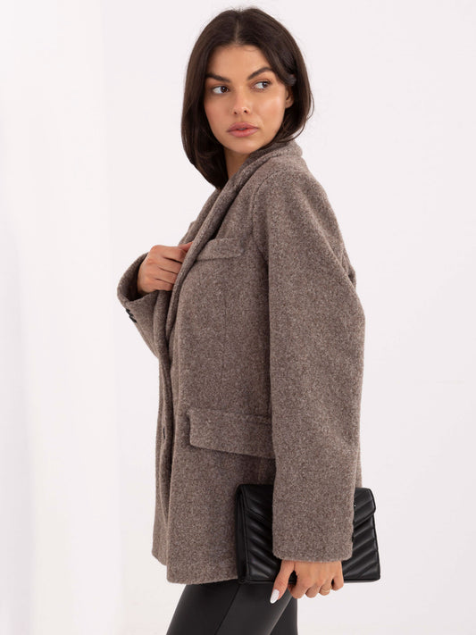 RUE PARIS Fango płaszcz o kroju oversize