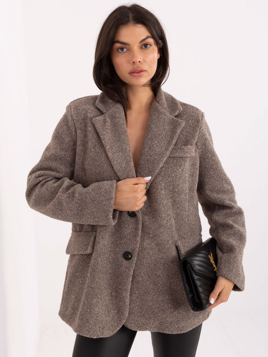 RUE PARIS Fango płaszcz o kroju oversize