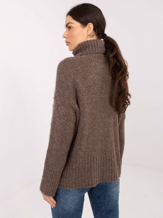 Fango damski sweter golf o grubym splocie