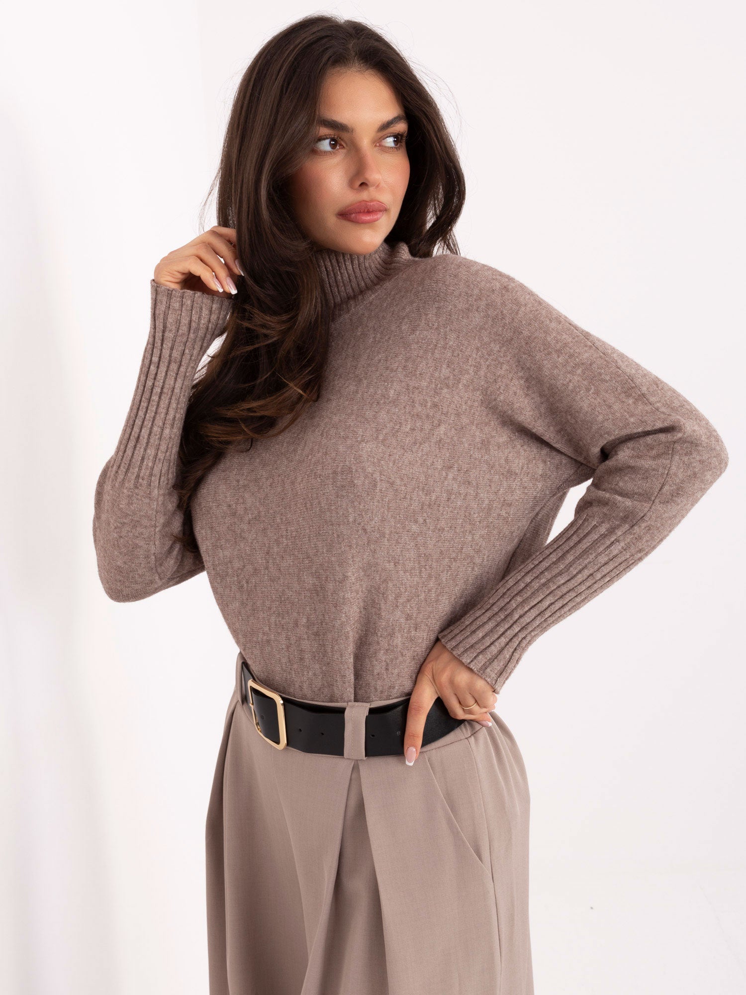 RUE PARIS Fango sweter golf o kroju oversize