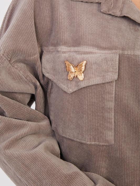RUE PARIS Fango sztruksowa kurtka typu bomber