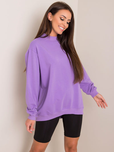 Fioletowa bawełniana bluza basic
