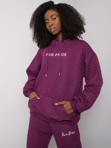 RUE PARIS Fioletowa bluza z kapturem