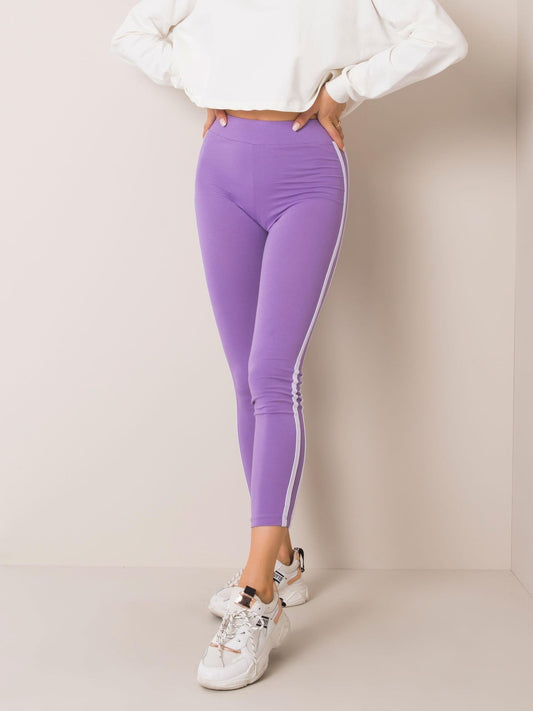 Fioletowe legginsy z lampasami