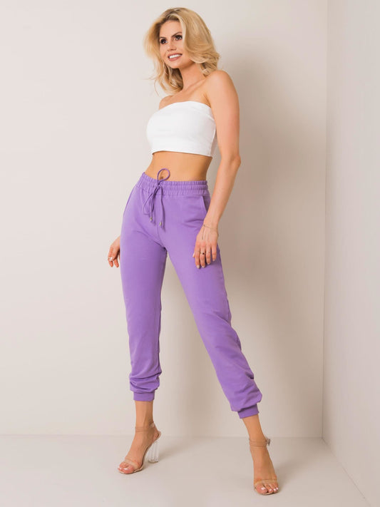 Spodnie dresowe basic fioletowe