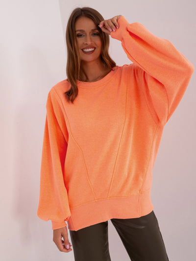 Fluo pomarańczowa oversize bluza bawełniana