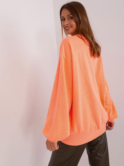 Fluo pomarańczowa oversize bluza bawełniana
