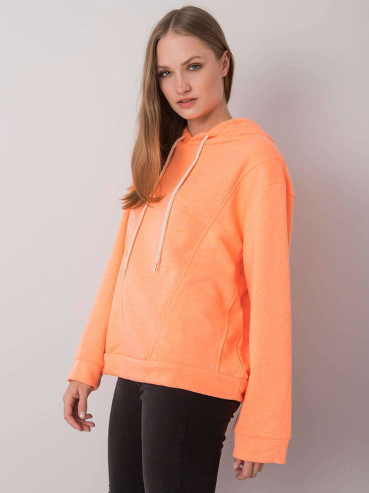 Fluo pomarańczowa damska bluza z kapturem