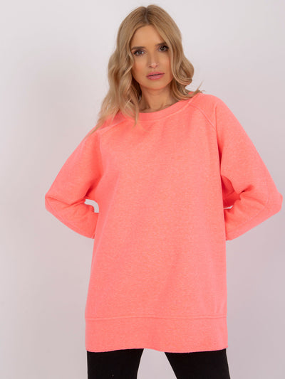 Fluo różowa długa bluza dresowa