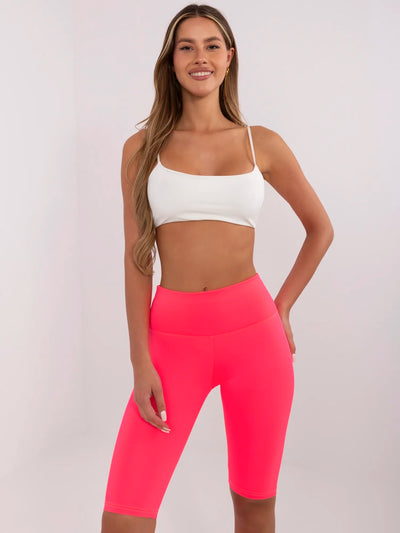 Fluo różowe sportowe szorty kolarki
