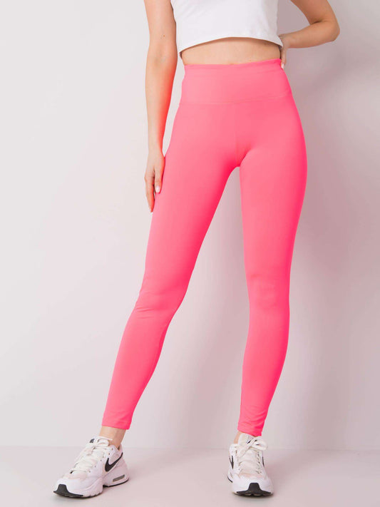 Fluo różowe legginsy sportowe damskie