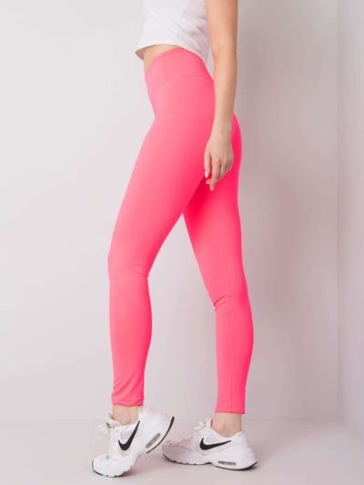 Fluo różowe legginsy sportowe damskie