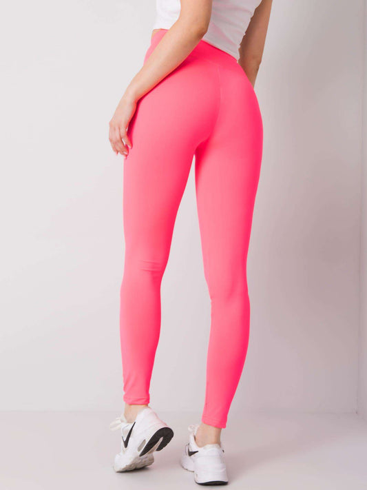 Fluo różowe legginsy sportowe damskie