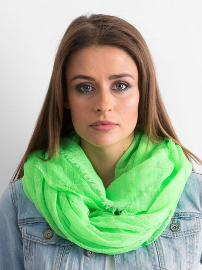 Chusta z błyszczącą nitką fluo zielona