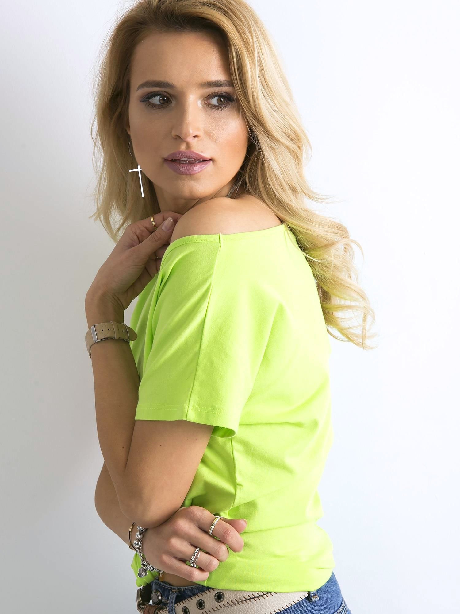 Fluo zielony t-shirt Circle