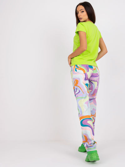 Fluo zielony t-shirt basic Peachy