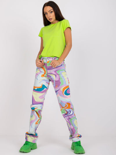 Fluo zielony t-shirt basic Peachy