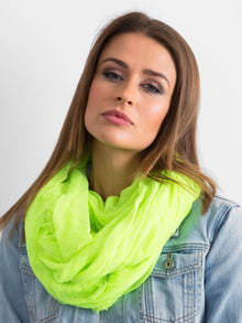 Chusta z błyszczącą nitką fluo żółta