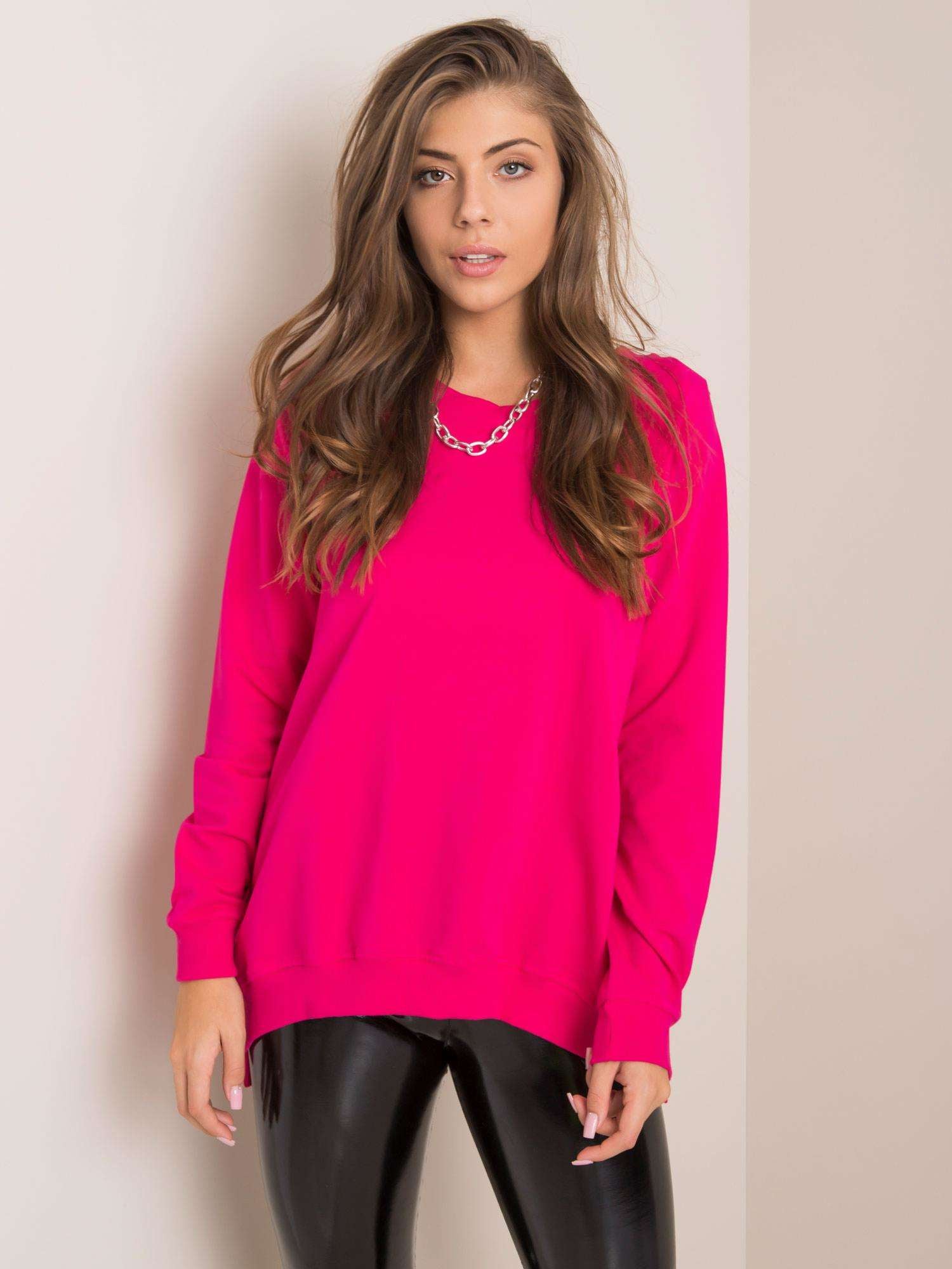 RUE PARIS Fuksjowa bluza bawełniana