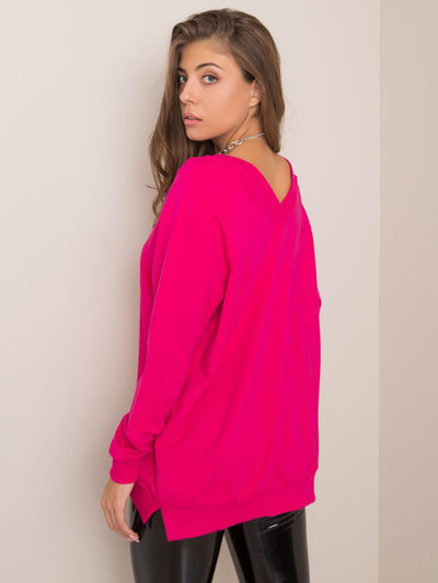 RUE PARIS Fuksjowa bluza bawełniana