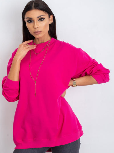 Fuksjowa bawełniana bluza basic