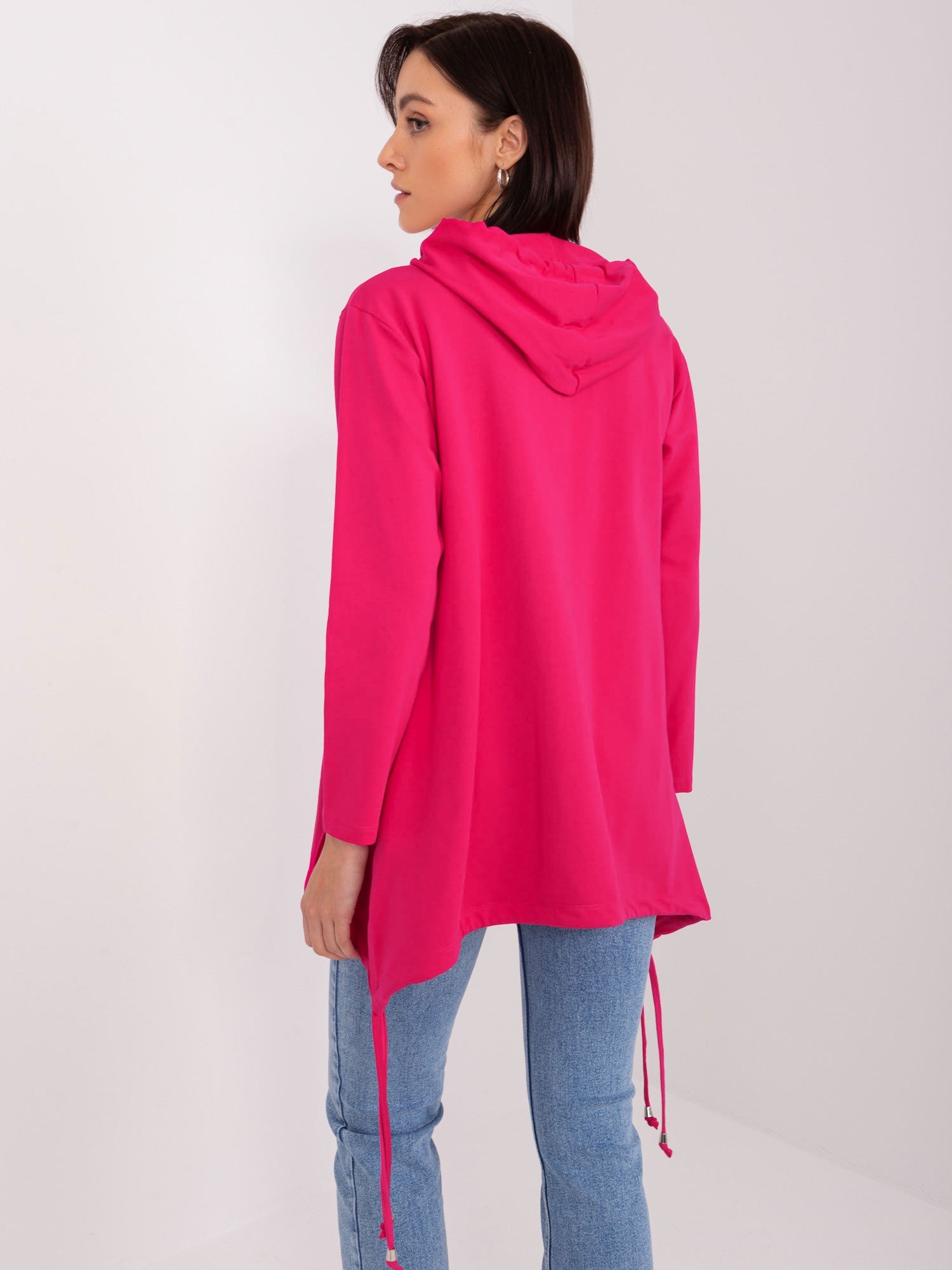 Fuksjowa damska bluza z kapturem