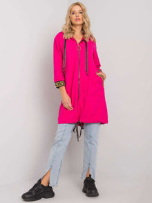 Fuksjowa rozpinana bluza damska