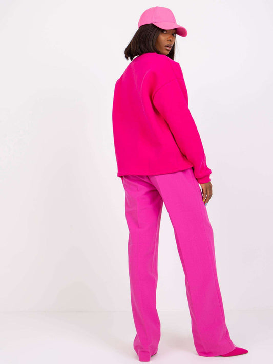 Fuksjowa bluza dresowa damska